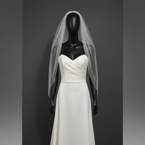 Elegant Sheer 7 Foot Wedding Veil with Comb